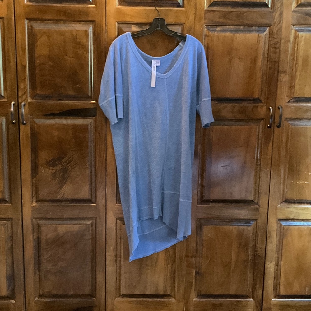 Wilt Pale Blue Crewneck Slub Knit Tee